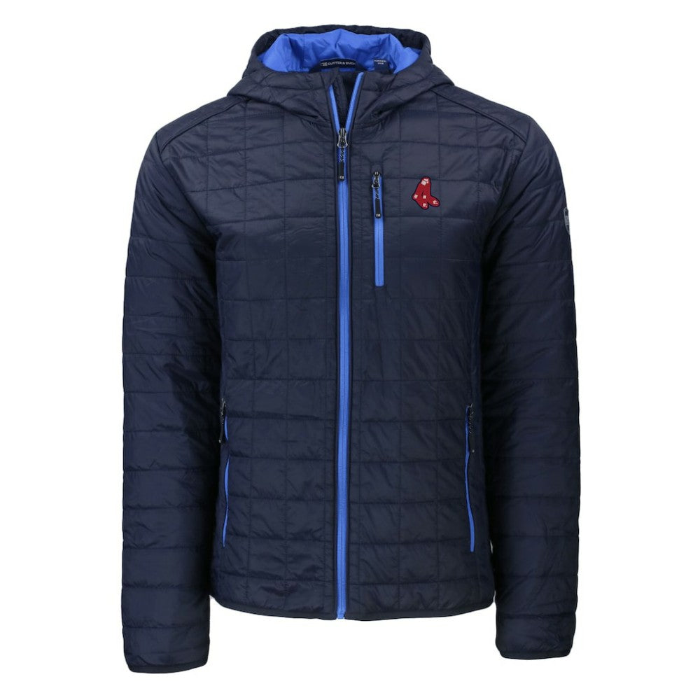 Boston Red Sox Cutter & Buck Cooperstown Collection Rainier Primaloft Eco Full-Zip Hooded Jacket - Navy Jackets