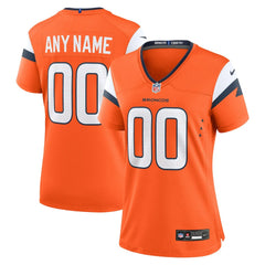 Denver Broncos Women's Mile High Collection Custom Game Jersey - Orange Jerseys