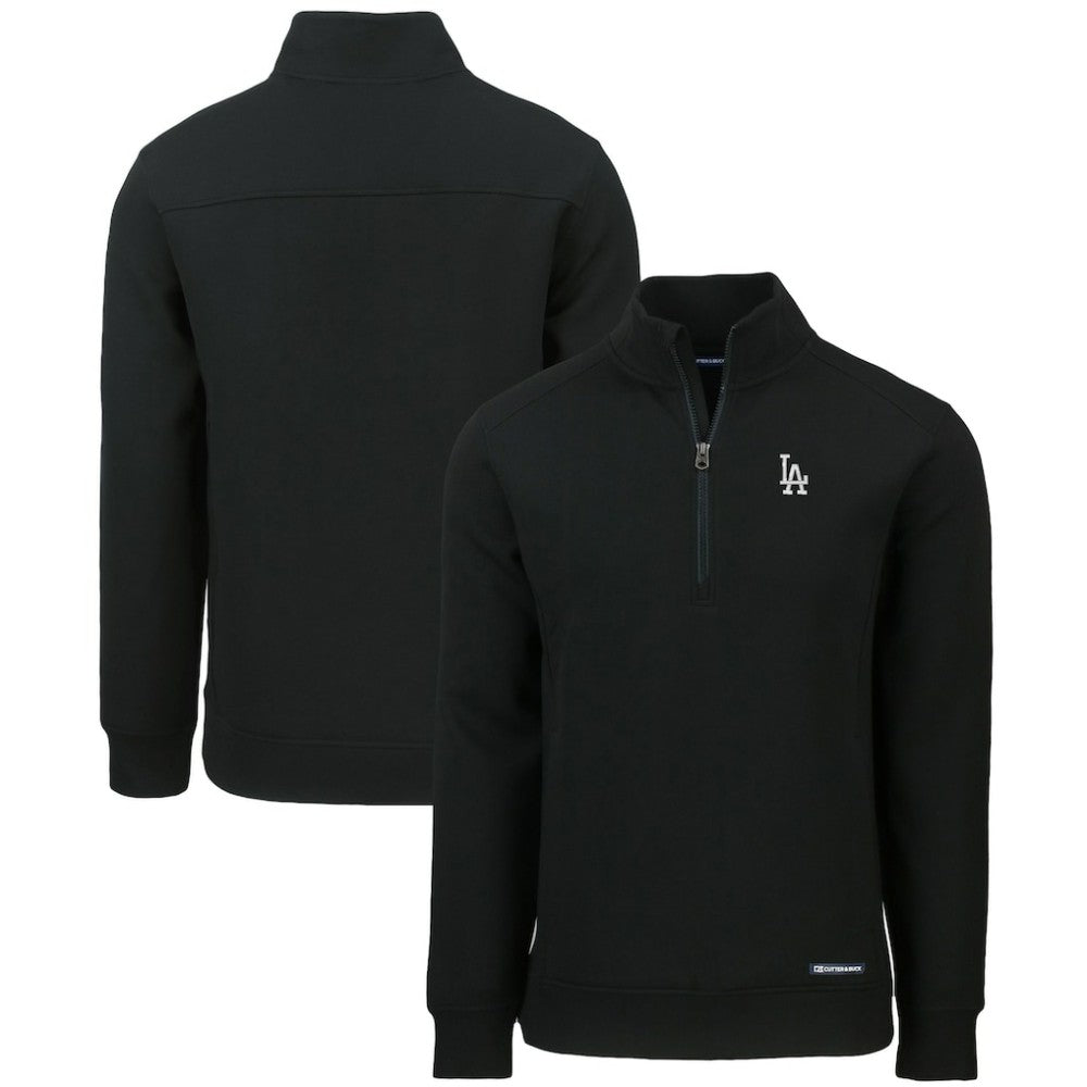 Los Angeles Dodgers Cutter & Buck Roam Eco Recycled Quarter-Zip Pullover - Black Pullover