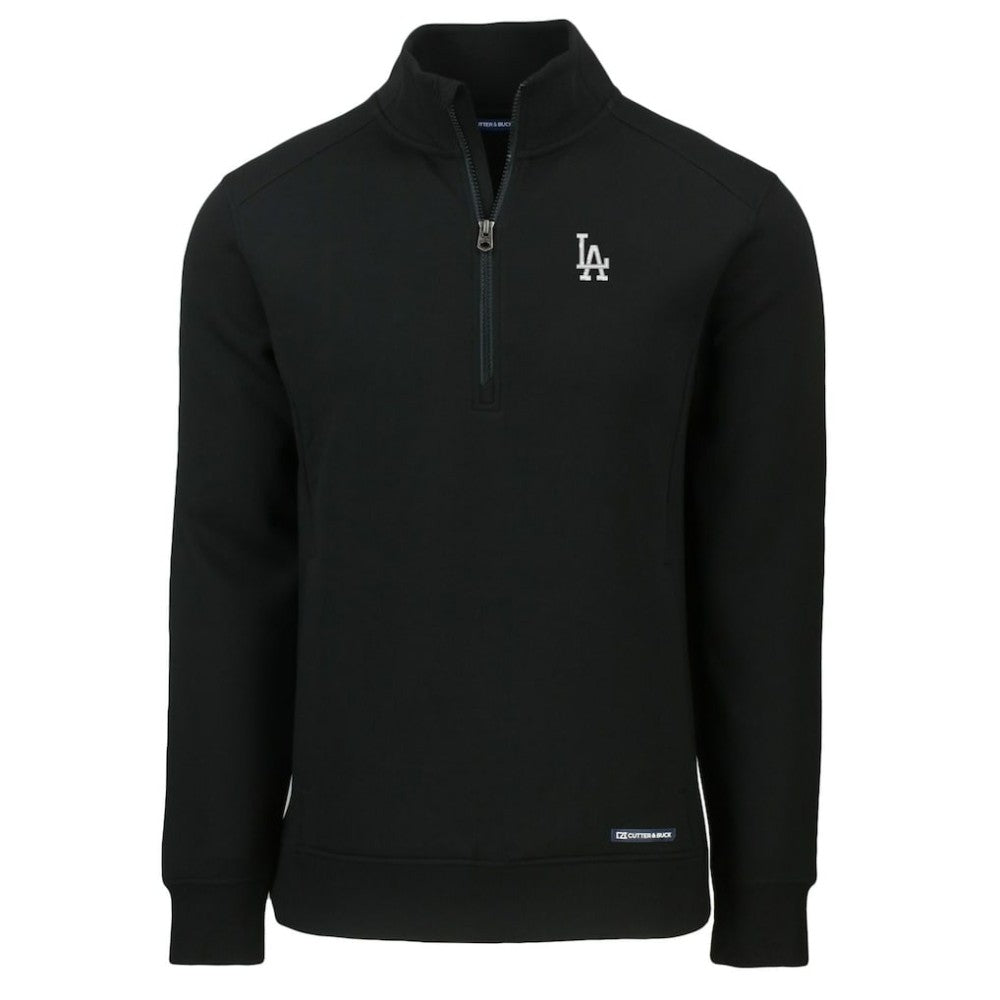 Los Angeles Dodgers Cutter & Buck Roam Eco Recycled Quarter-Zip Pullover - Black Pullover