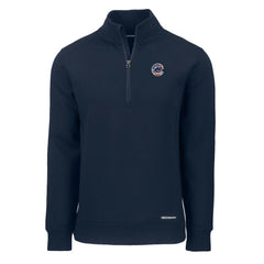 Chicago Cubs Cutter & Buck Americana Roam Eco Recycled Quarter-Zip Sweatshirt - Navy Sweatshirts