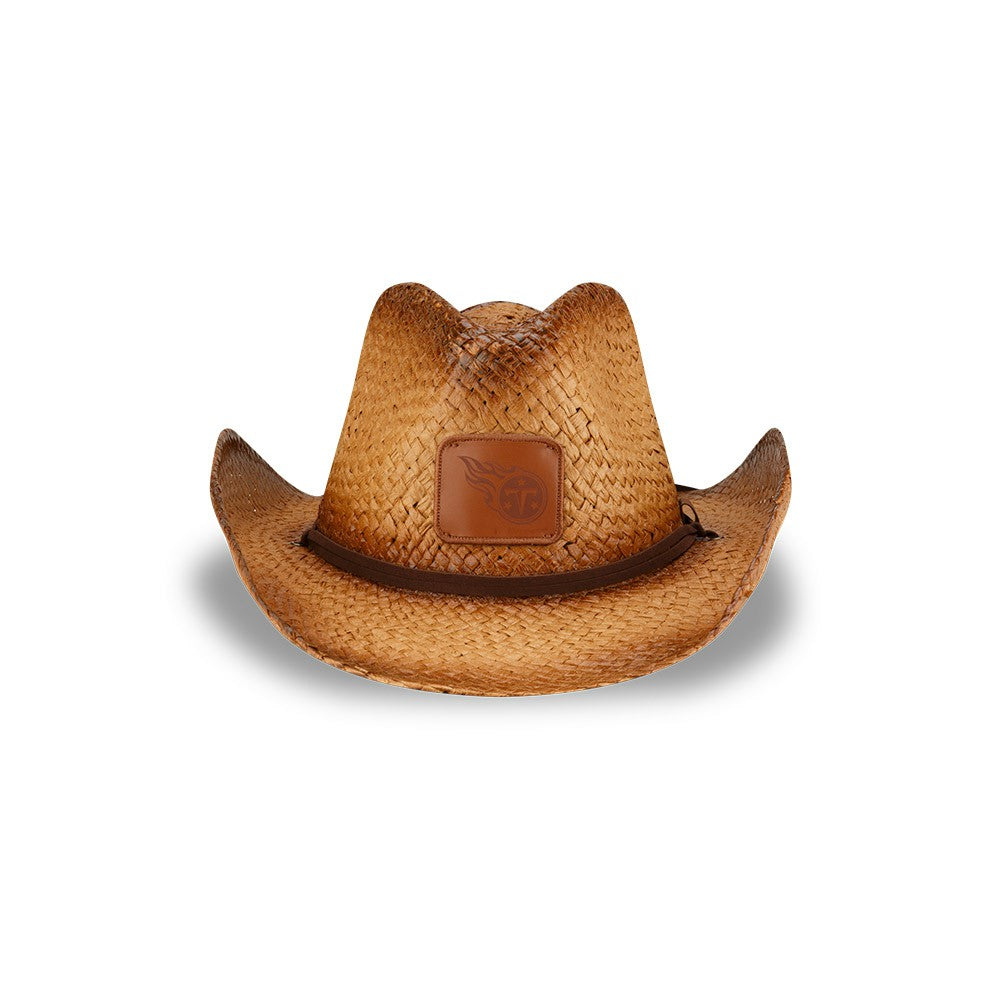 Tennessee Titans New Era Unisex Dutton Curved Brim Straw Hat - Brown Hats