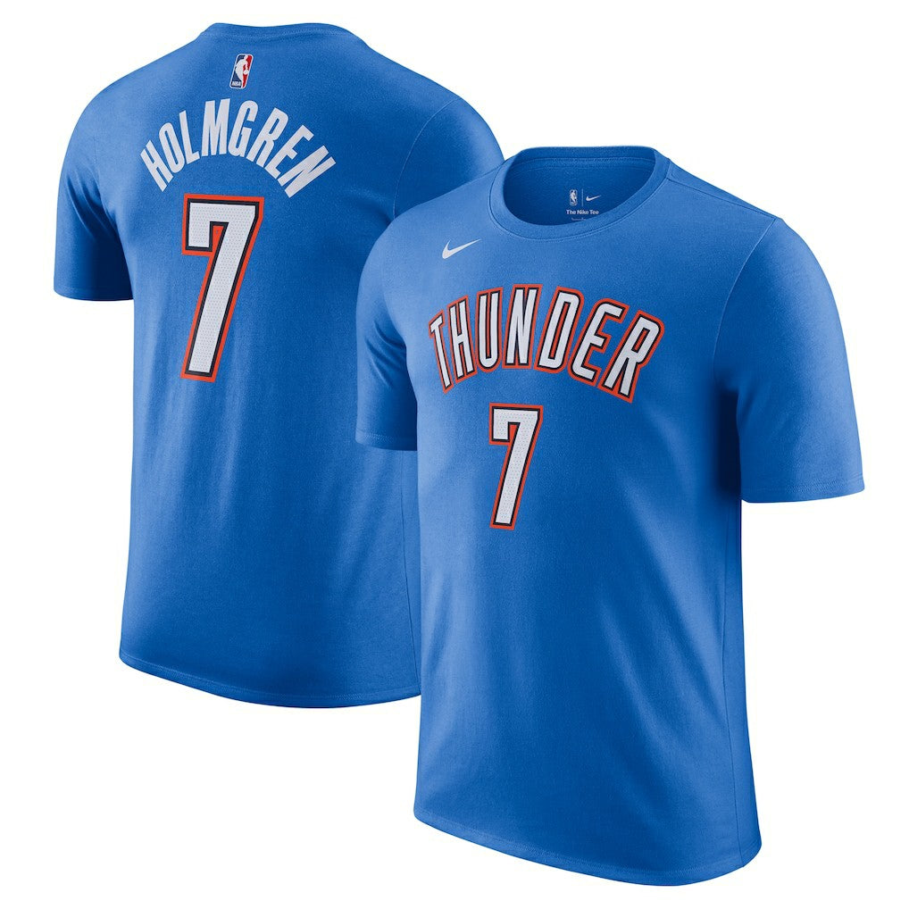 Chet Holmgren Oklahoma City Thunder Icon Edition Name & Number T-Shirt Blue - Nike