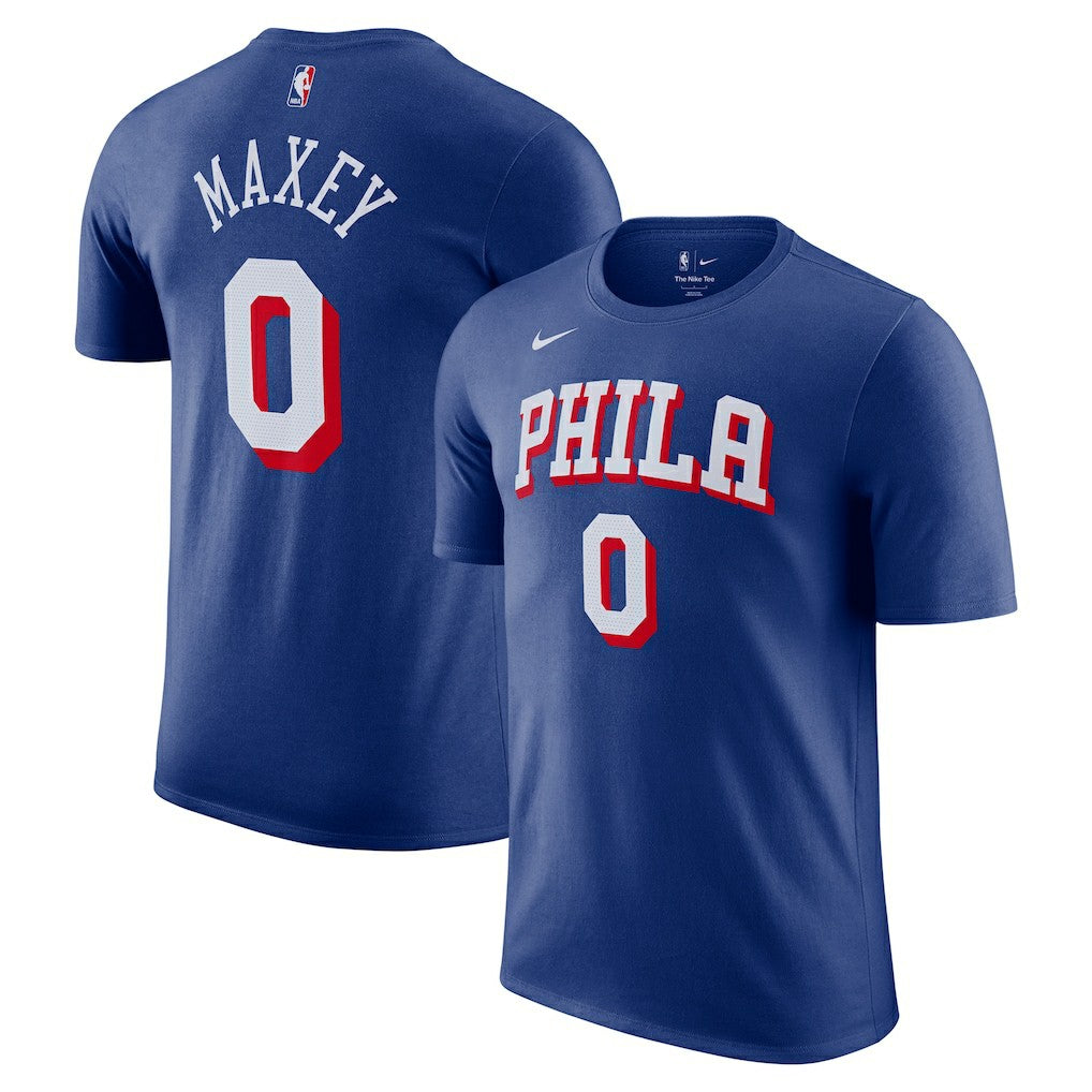 Tyrese Maxey Philadelphia 76ers Icon Edition Name & Number T-Shirt Royal - Nike outlet