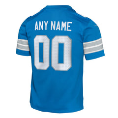 Detroit Lions Youth Custom Game Jersey - Blue Jerseys