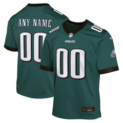Philadelphia Eagles Youth Custom Game Jersey - Midnight Green Jerseys