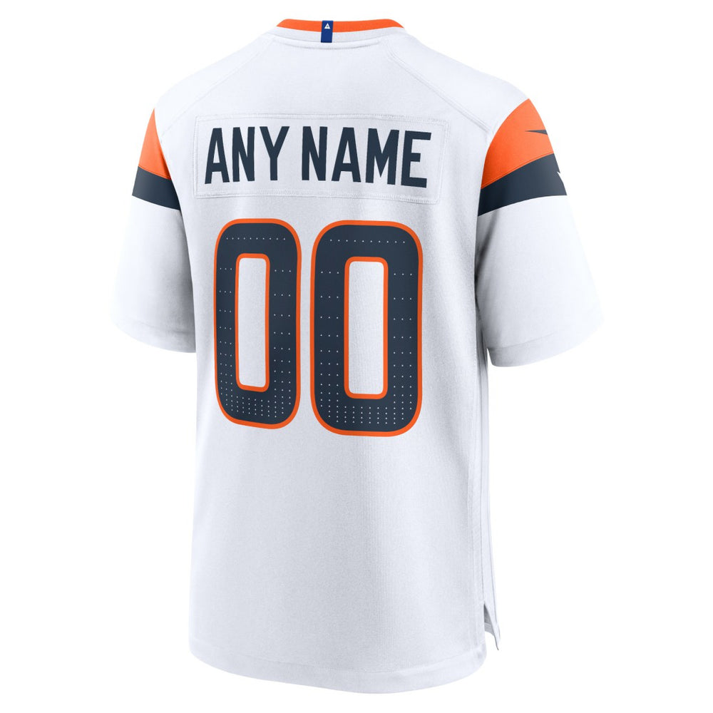 Denver Broncos Mile High Collection Custom Game Jersey - White Jerseys