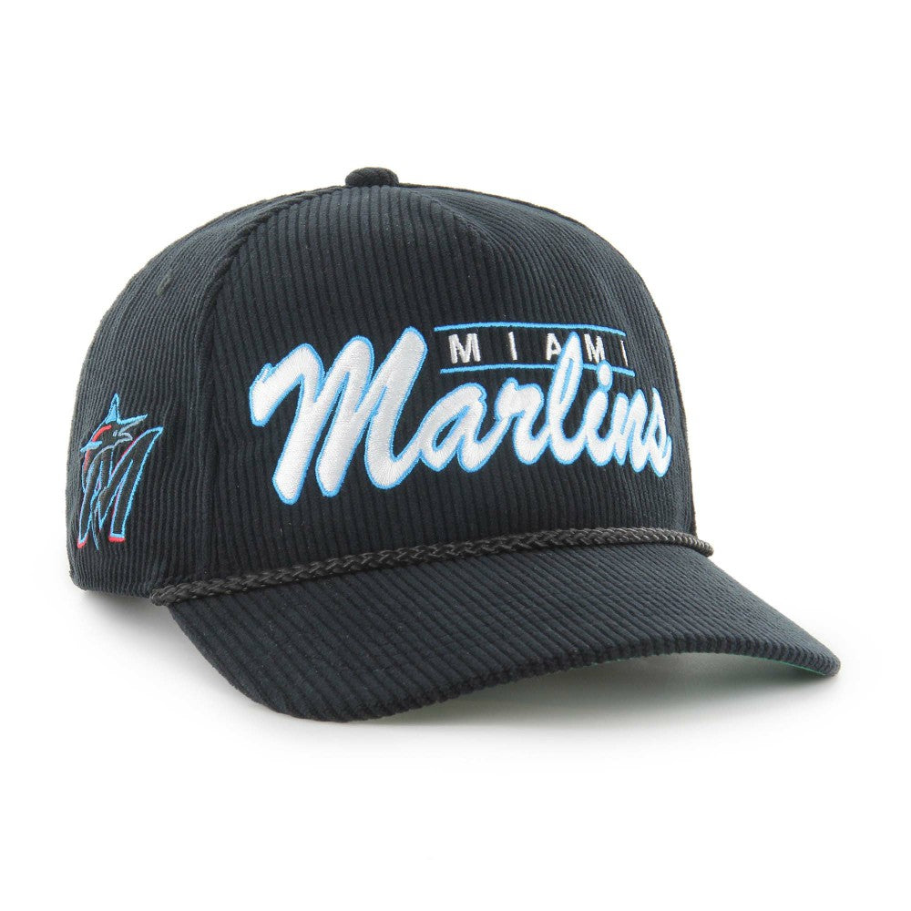 Miami Marlins '47 Corduroy Hitch Adjustable Hat - Black Hats