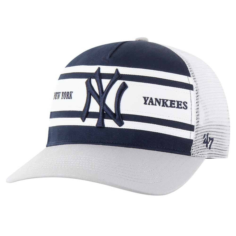 New York Yankees '47 Gridiron Super Stripe Relaxed Trucker Hitch Adjustable Hat - Navy Hats