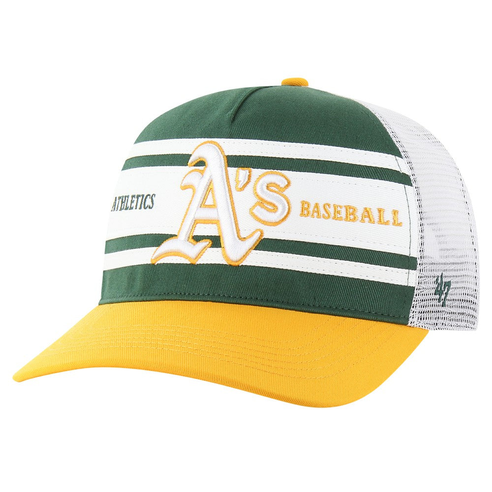 Athletics '47 Gridiron Super Stripe Relaxed Trucker Hitch Adjustable Hat - Green Hats