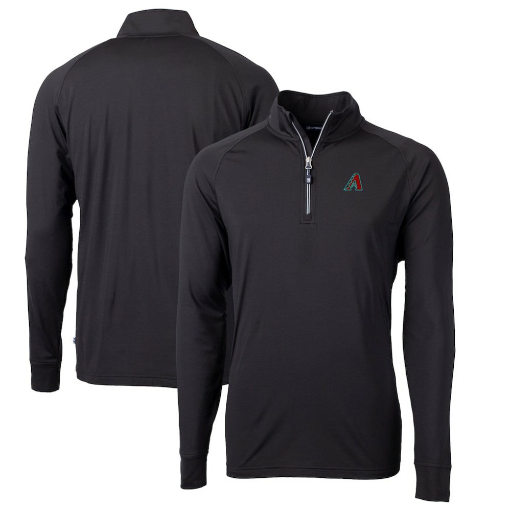 Arizona Diamondbacks Cutter & Buck Adapt Eco Knit Recycled Quarter-Zip Pullover Top - Black Pullover