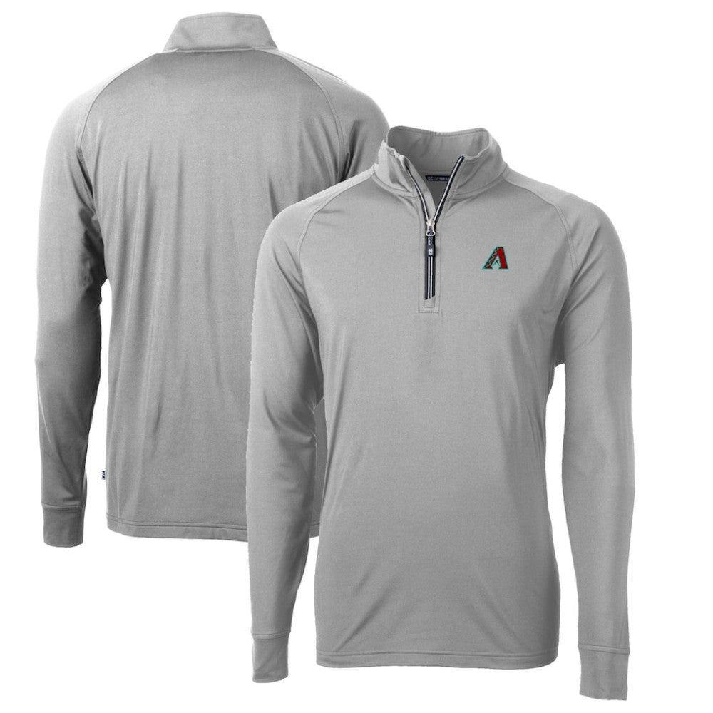 Arizona Diamondbacks Cutter & Buck Adapt Eco Knit Recycled Quarter-Zip Pullover Top - Gray Pullover