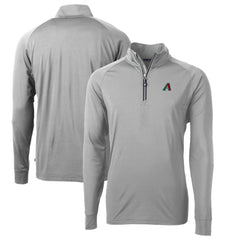Arizona Diamondbacks Cutter & Buck Adapt Eco Knit Recycled Quarter-Zip Pullover Top - Gray Pullover
