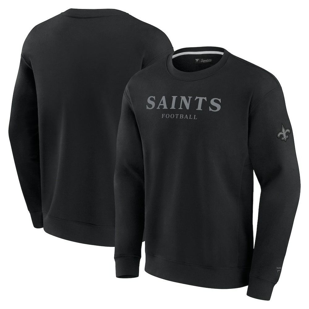 New Orleans Saints Unisex Elements Unlimited Fleece Pullover Sweatshirt - Black Pullover
