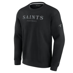 New Orleans Saints Unisex Elements Unlimited Fleece Pullover Sweatshirt - Black Pullover