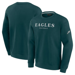 Philadelphia Eagles Unisex Elements Unlimited Fleece Pullover Sweatshirt - Midnight Green Pullover