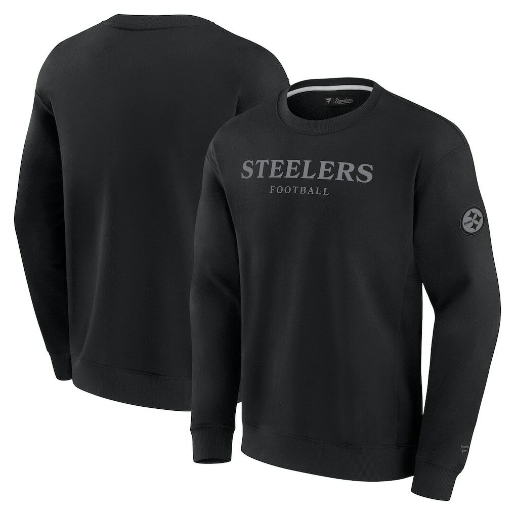 Pittsburgh Steelers Unisex Elements Unlimited Fleece Pullover Sweatshirt - Black Pullover