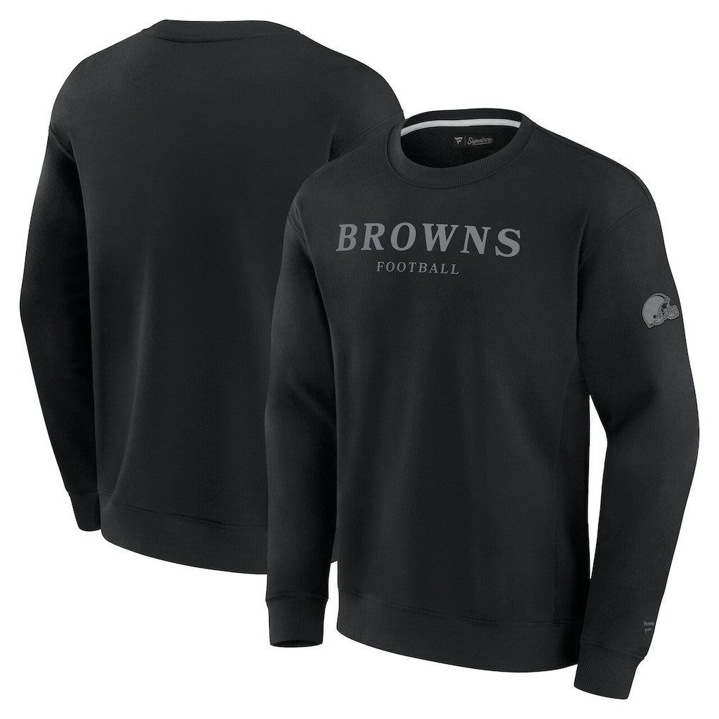 Cleveland Browns Unisex Elements Unlimited Fleece Pullover Sweatshirt - Black Pullover