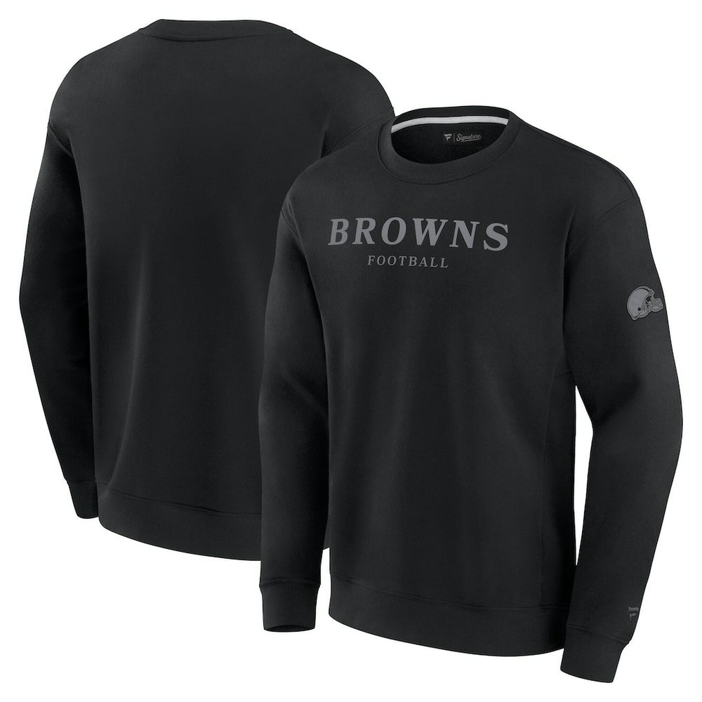 Cleveland Browns Unisex Elements Unlimited Fleece Pullover Sweatshirt - Black Pullover