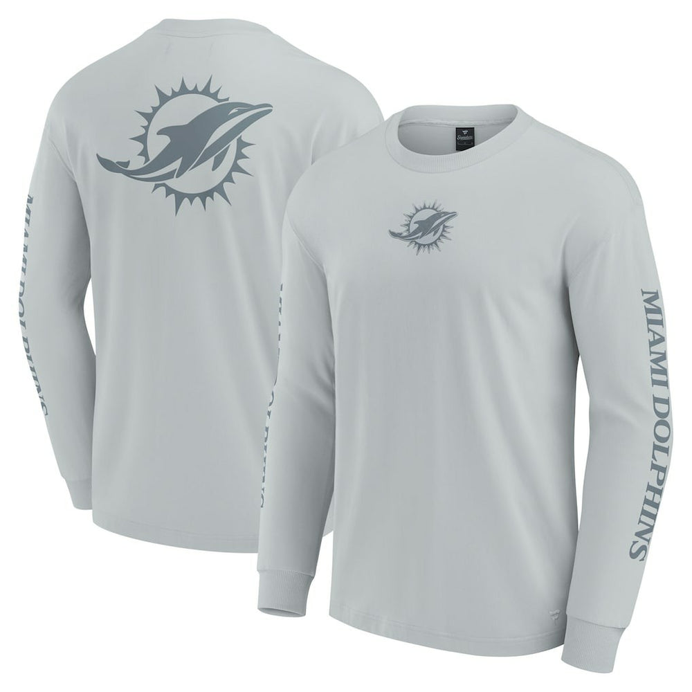 Miami Dolphins Unisex Elements Strive Long Sleeve T-Shirt - Gray T-shirts