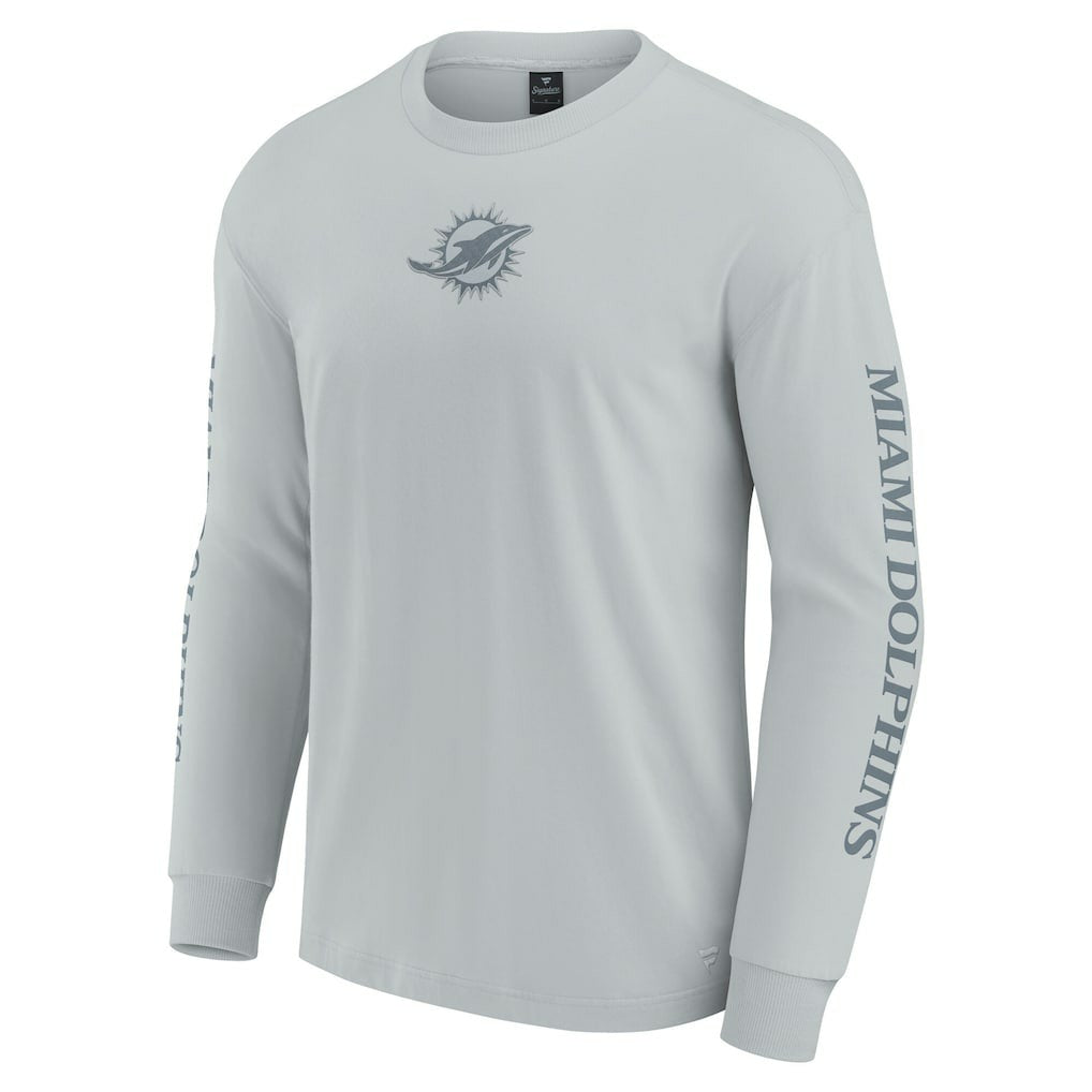 Miami Dolphins Unisex Elements Strive Long Sleeve T-Shirt - Gray T-shirts