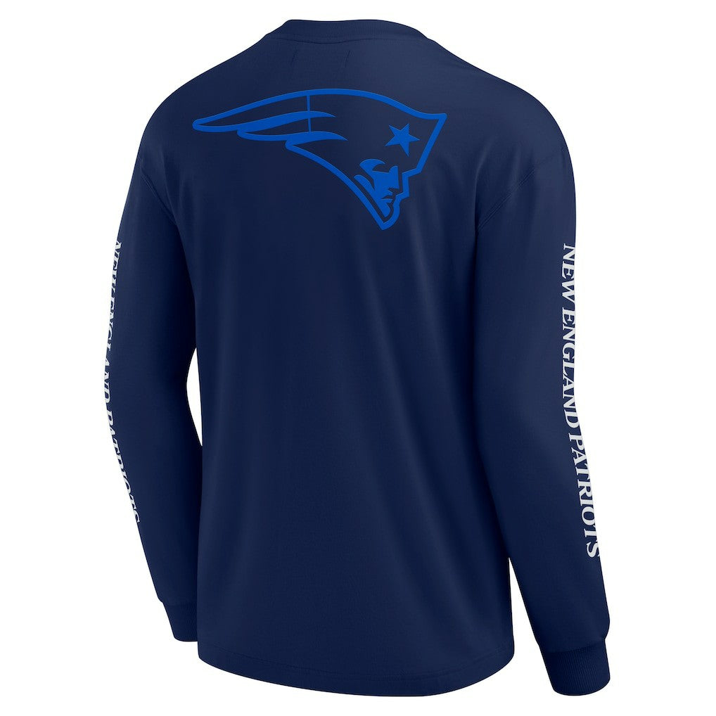 New England Patriots Unisex Elements Strive Long Sleeve T-Shirt - Navy T-shirts