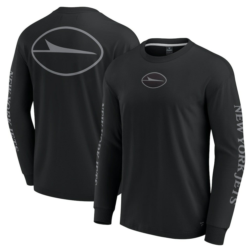 New York Jets Unisex Elements Strive Long Sleeve T-Shirt - Black T-shirts