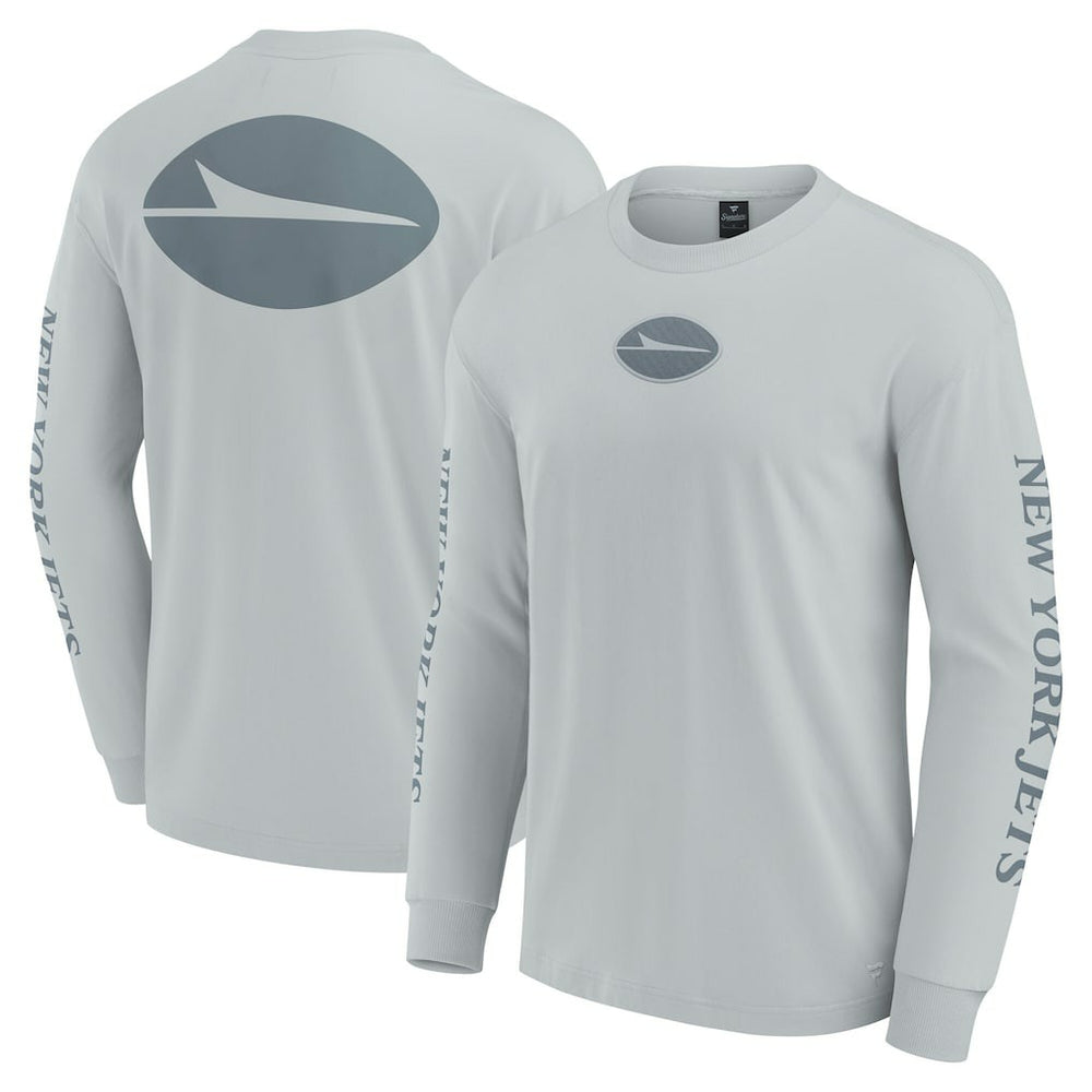 New York Jets Unisex Elements Strive Long Sleeve T-Shirt - Gray T-shirts
