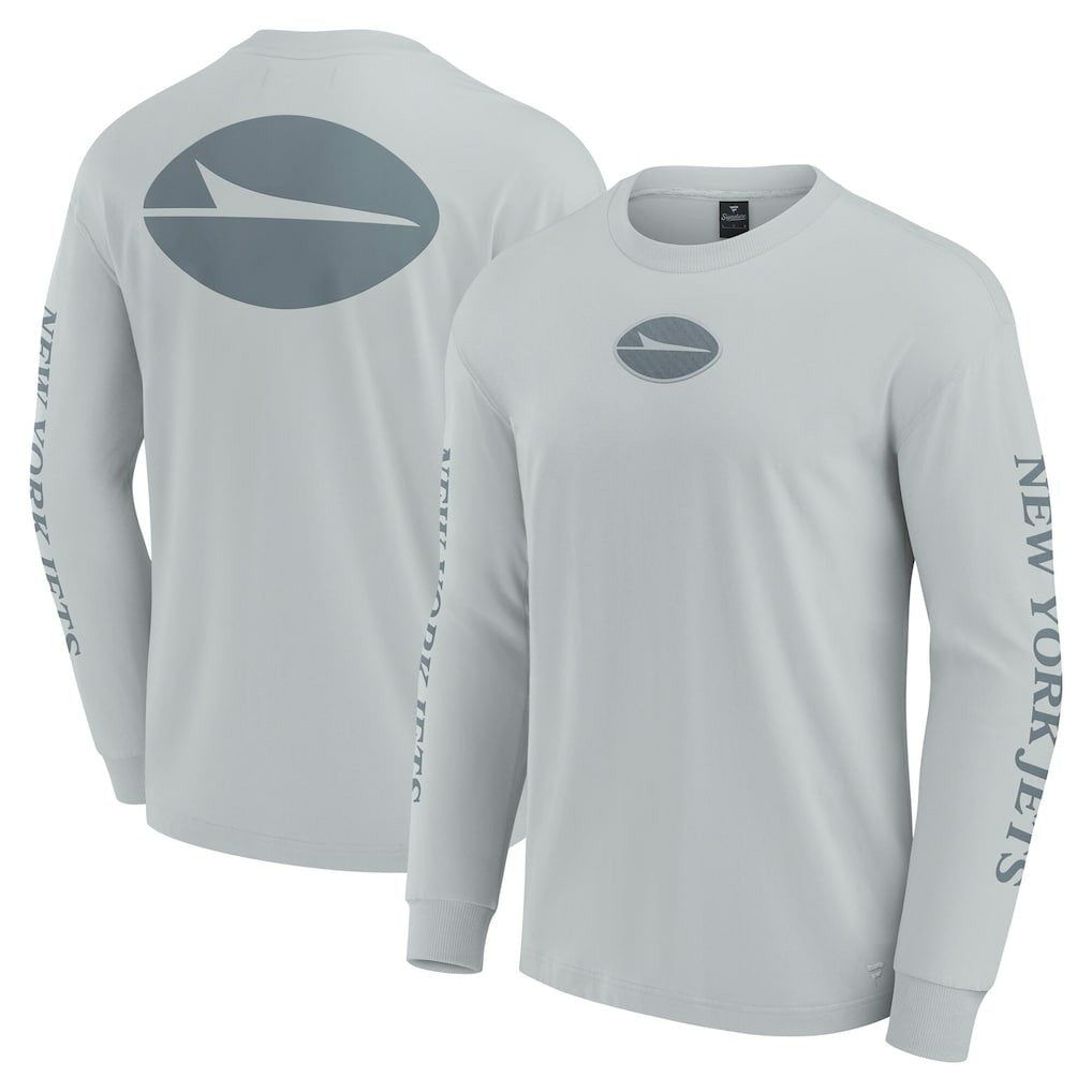 New York Jets Unisex Elements Strive Long Sleeve T-Shirt - Gray T-shirts