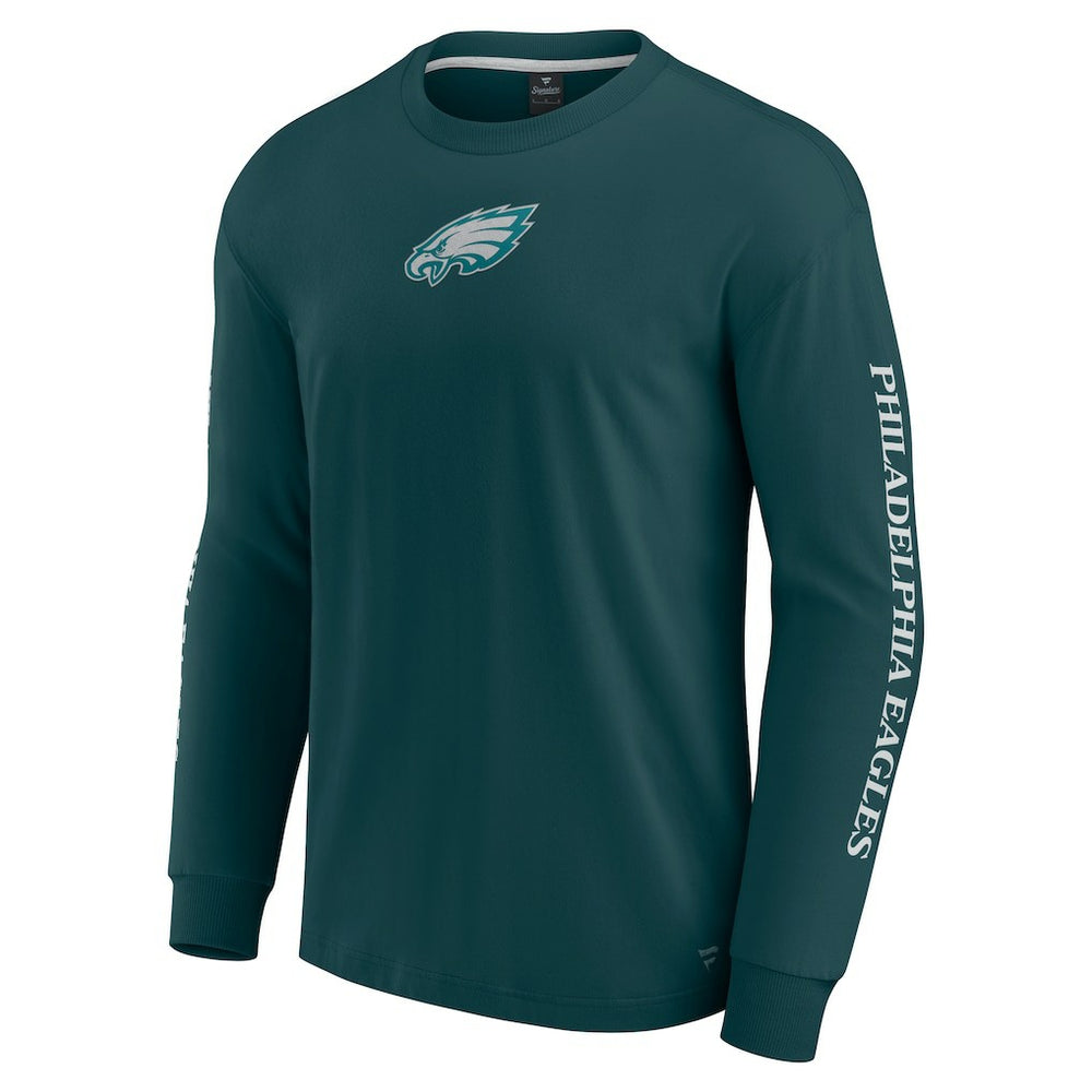 Philadelphia Eagles Unisex Elements Strive Long Sleeve T-Shirt - Midnight Green T-shirts