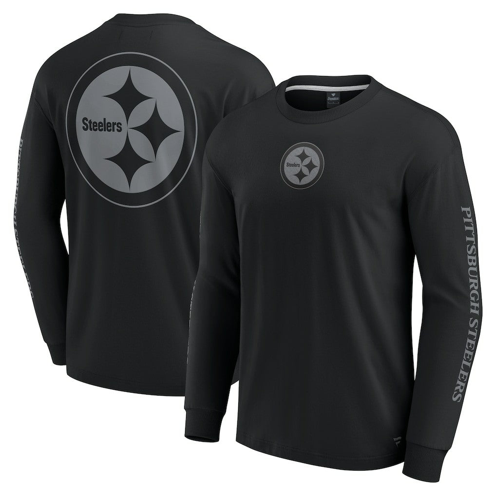 Pittsburgh Steelers Unisex Elements Strive Long Sleeve T-Shirt - Black T-shirts