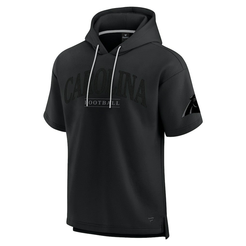 Carolina Panthers Unisex Elements Ready Short Sleeve Pullover Hoodie - Black Hoodies