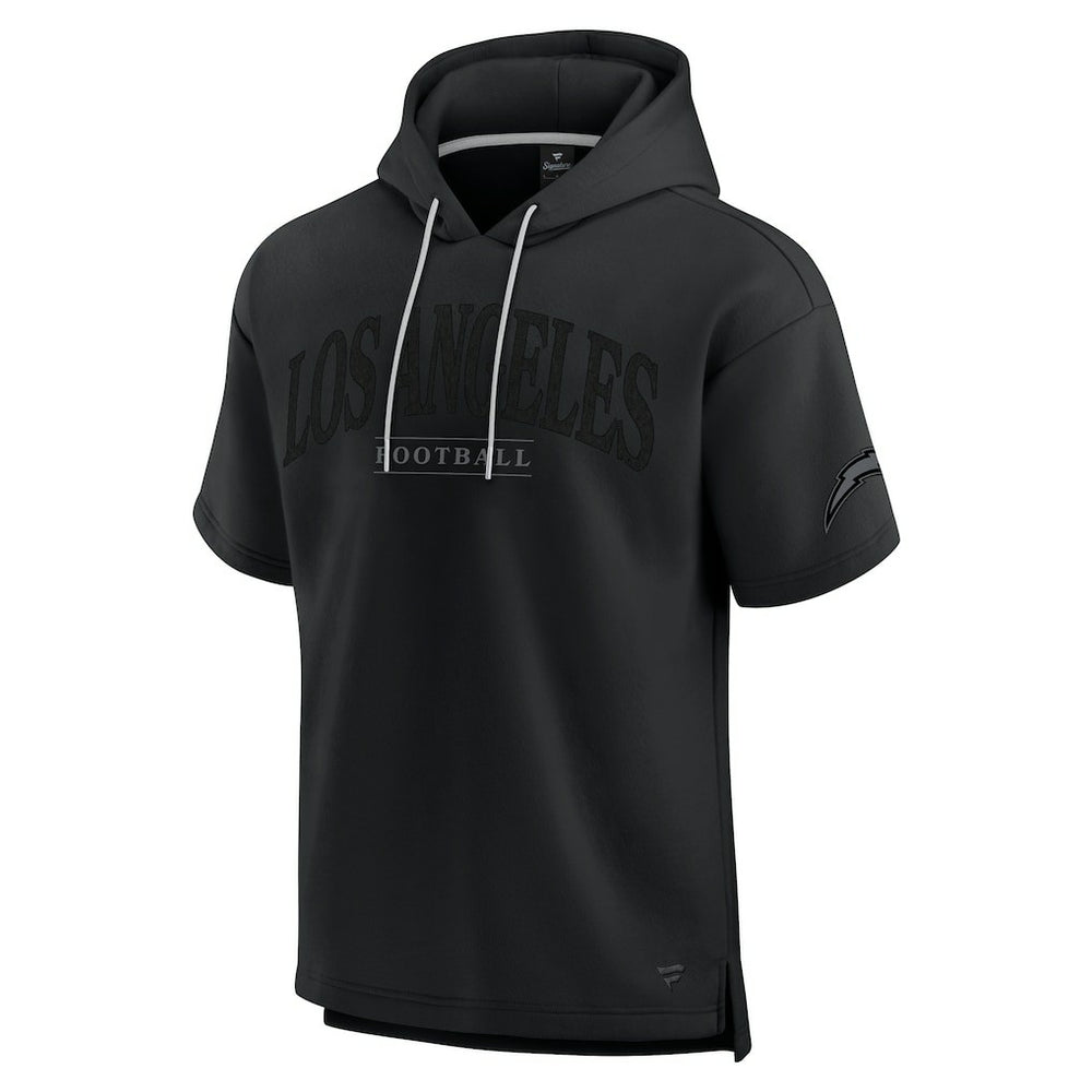 Los Angeles Chargers Unisex Elements Ready Short Sleeve Pullover Hoodie - Black Hoodies