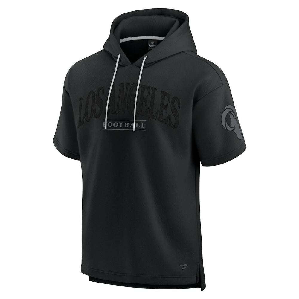 Los Angeles Rams Unisex Elements Ready Short Sleeve Pullover Hoodie - Black Hoodies