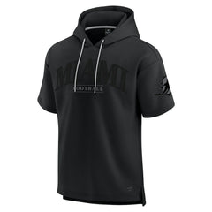 Miami Dolphins Unisex Elements Ready Short Sleeve Pullover Hoodie - Black Hoodies