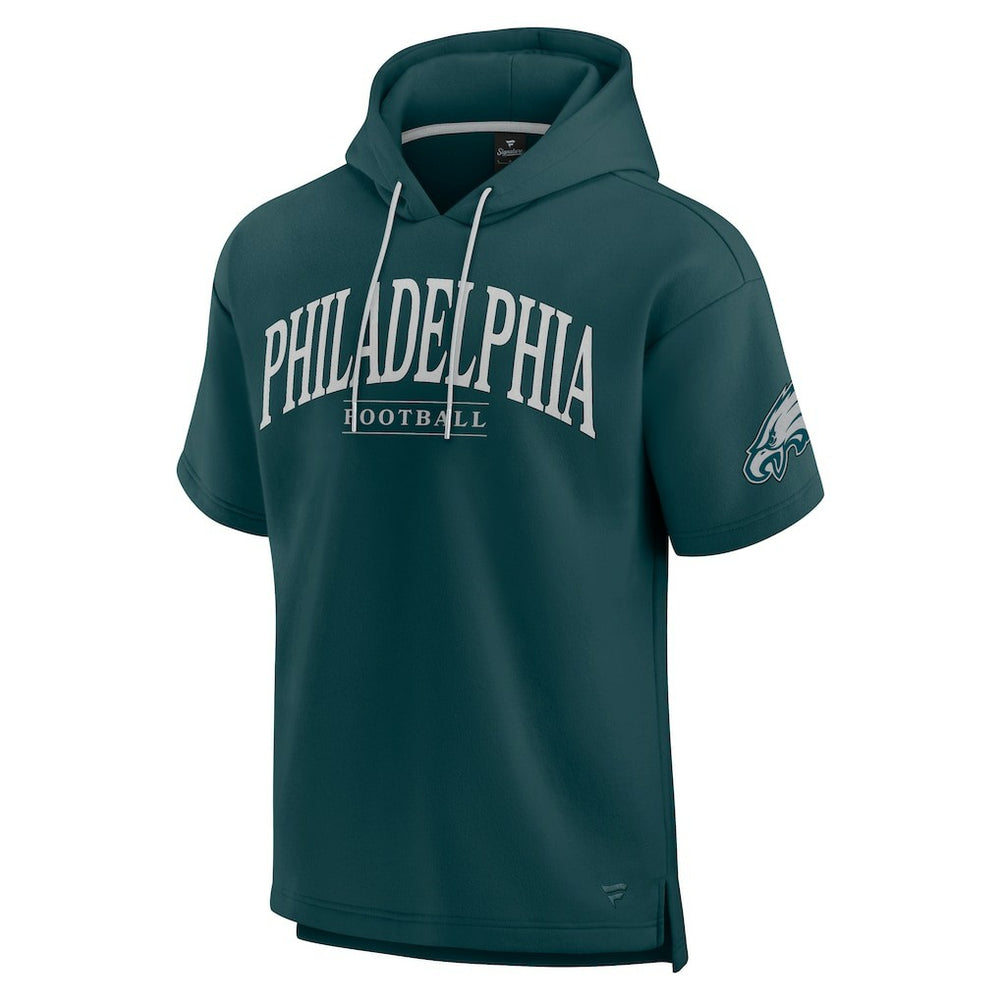 Philadelphia Eagles Unisex Elements Ready Short Sleeve Pullover Hoodie - Green Hoodies