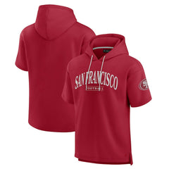 San Francisco 49ers Unisex Elements Ready Short Sleeve Pullover Hoodie - Scarlet Hoodies