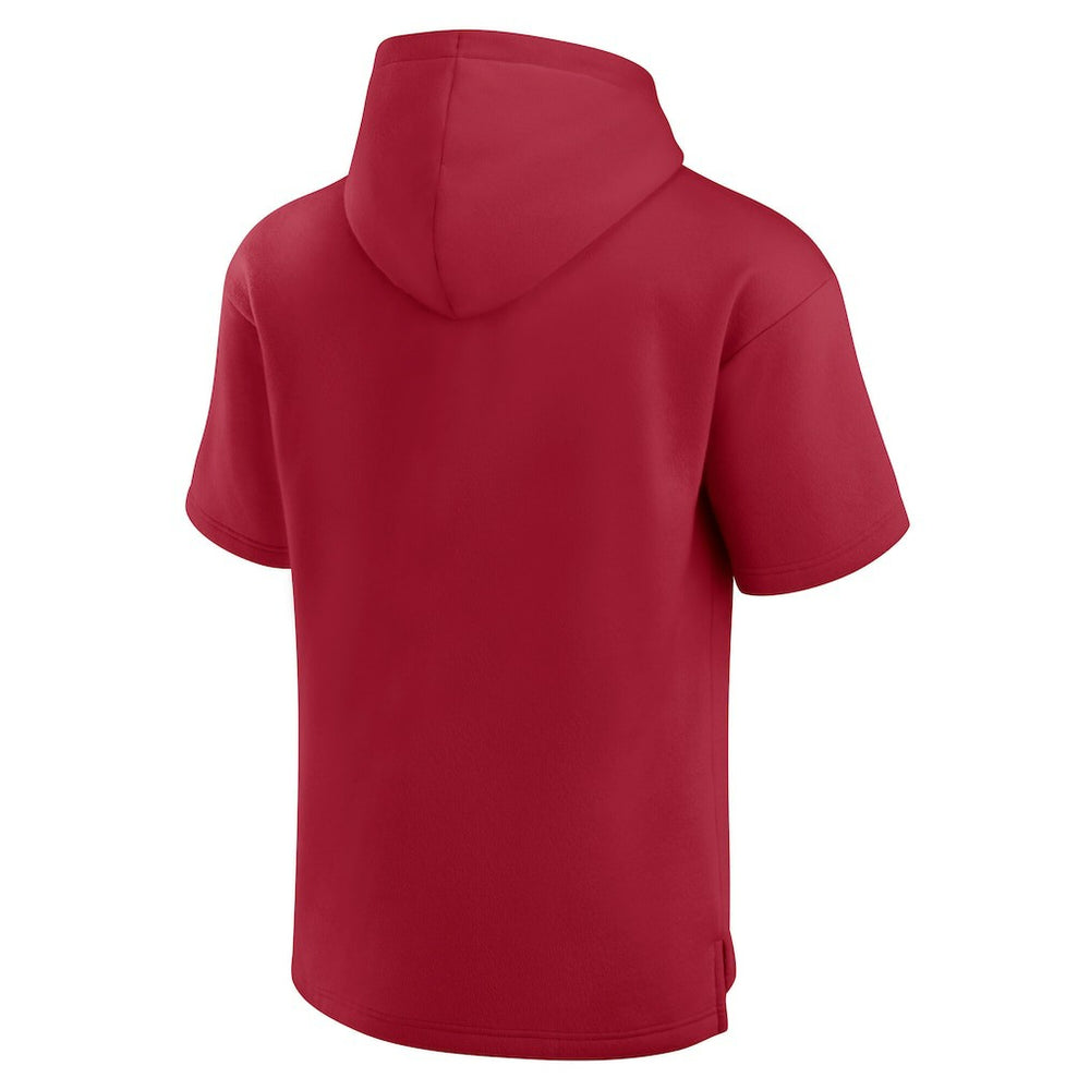 San Francisco 49ers Unisex Elements Ready Short Sleeve Pullover Hoodie - Scarlet Hoodies