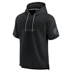 Cleveland Browns Unisex Elements Ready Short Sleeve Pullover Hoodie - Black Hoodies