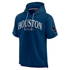 Houston Texans Unisex Elements Ready Short Sleeve Pullover Hoodie - Navy Hoodies