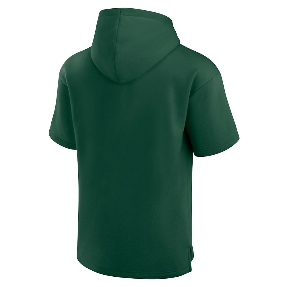Green Bay Packers Unisex Elements Ready Short Sleeve Pullover Hoodie - Green Hoodies