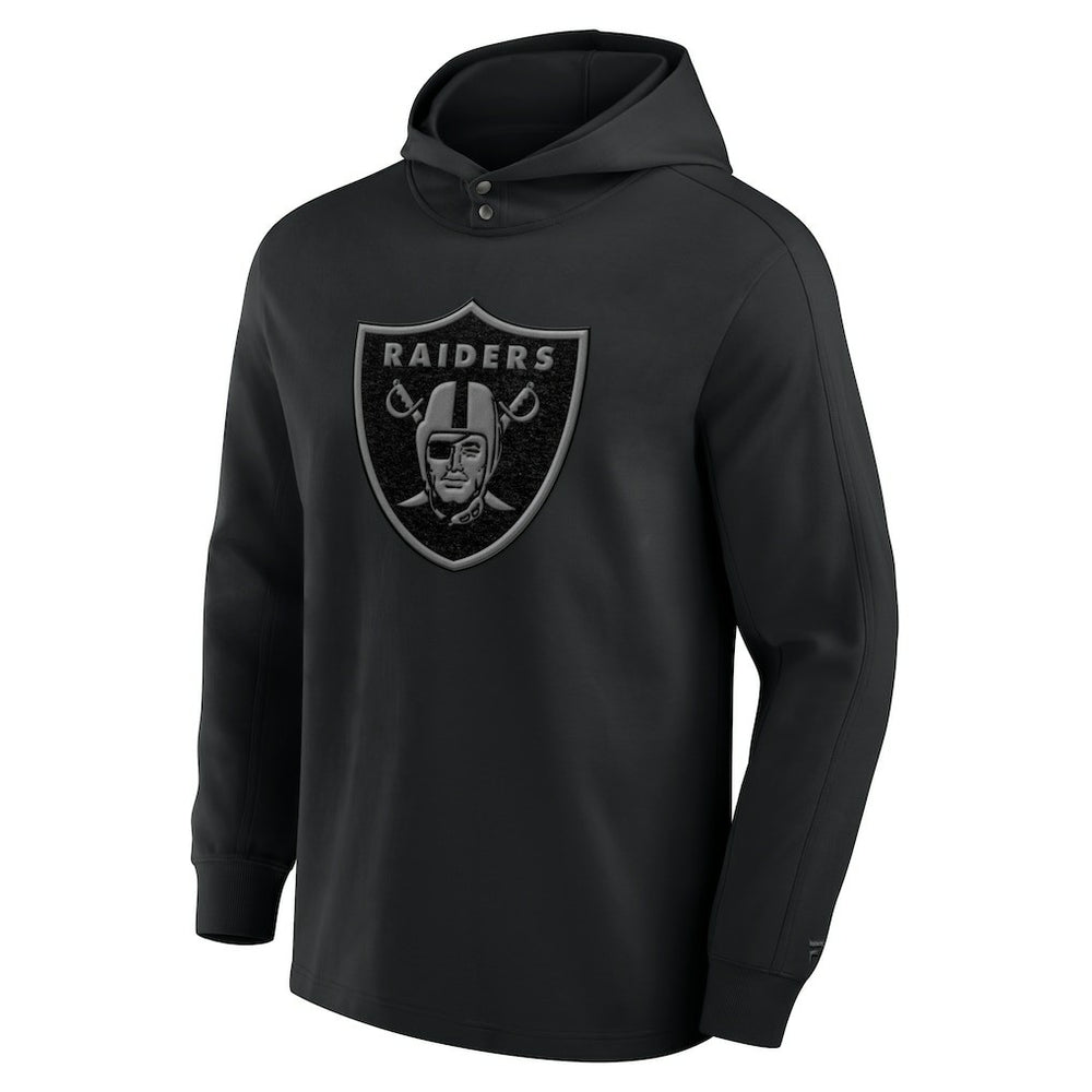 Las Vegas Raiders Elements Blaze Tri-Blend Long Sleeve Hoodie T-Shirt - Black Hoodies