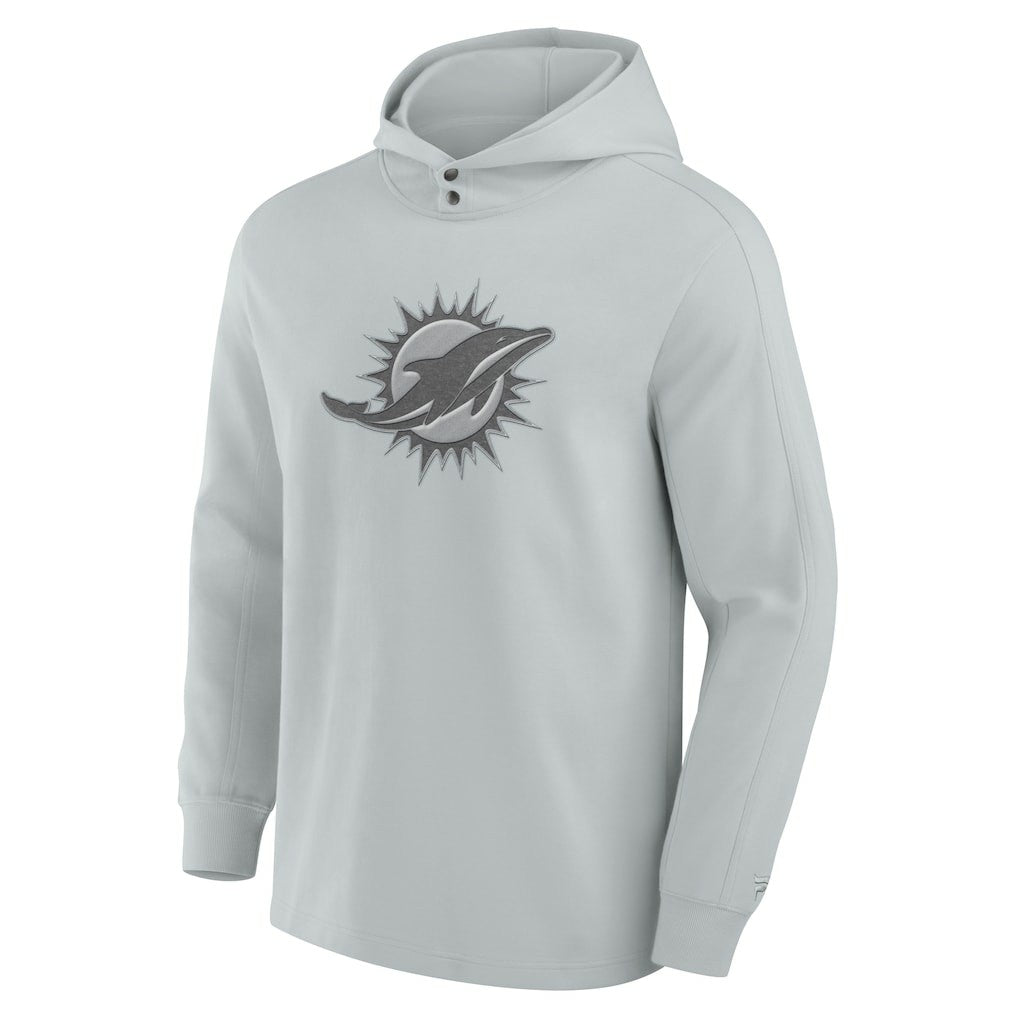 Miami Dolphins Elements Blaze Tri-Blend Long Sleeve Hoodie T-Shirt - Gray Hoodies