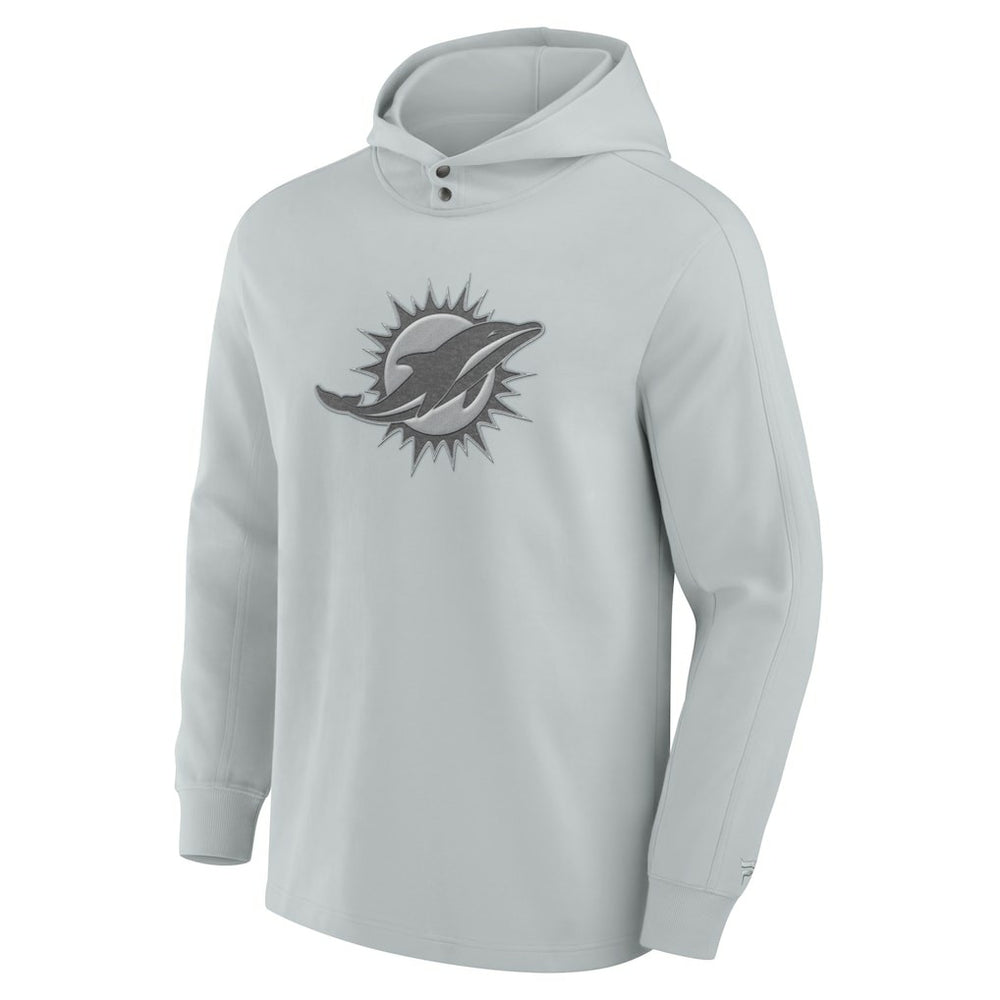 Miami Dolphins Elements Blaze Tri-Blend Long Sleeve Hoodie T-Shirt - Gray Hoodies