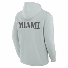 Miami Dolphins Elements Blaze Tri-Blend Long Sleeve Hoodie T-Shirt - Gray Hoodies