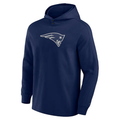 New England Patriots Elements Blaze Tri-Blend Long Sleeve Hoodie T-Shirt - Navy Hoodies