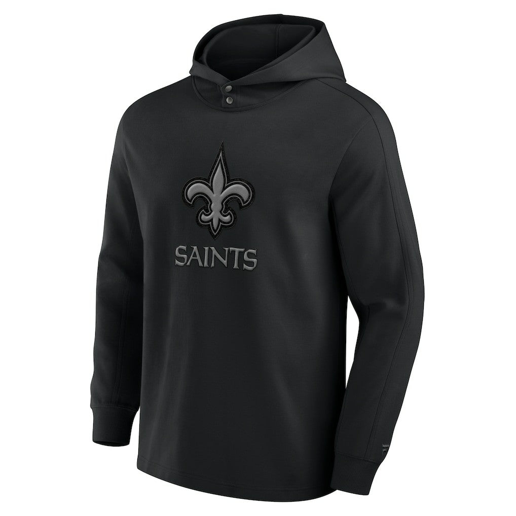 New Orleans Saints Elements Blaze Tri-Blend Long Sleeve Hoodie T-Shirt - Black Hoodies