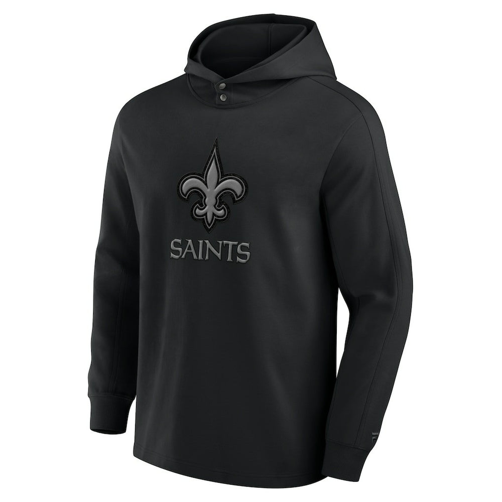New Orleans Saints Elements Blaze Tri-Blend Long Sleeve Hoodie T-Shirt - Black Hoodies