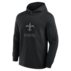 New Orleans Saints Elements Blaze Tri-Blend Long Sleeve Hoodie T-Shirt - Black Hoodies