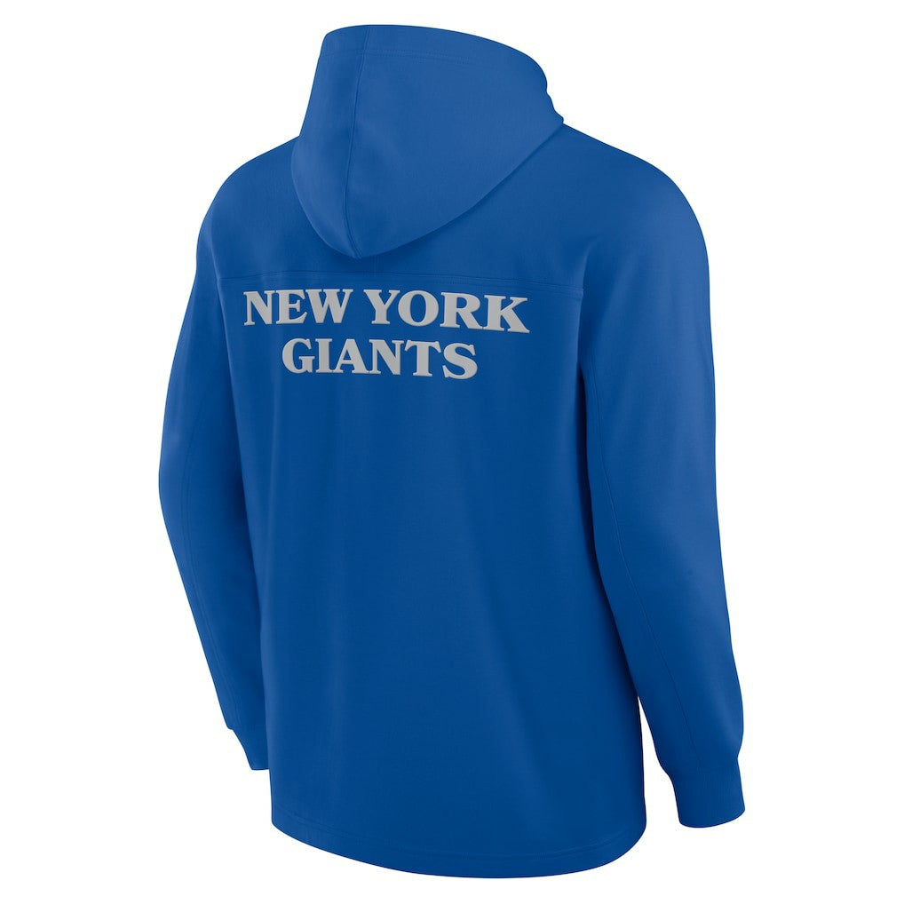 New York Giants Elements Blaze Tri-Blend Long Sleeve Hoodie T-Shirt - Royal Hoodies